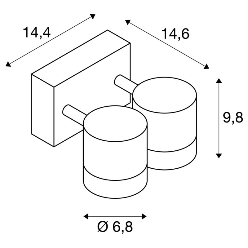 Lampa ścienna :: MYRA WL DOUBLE QPAR51
