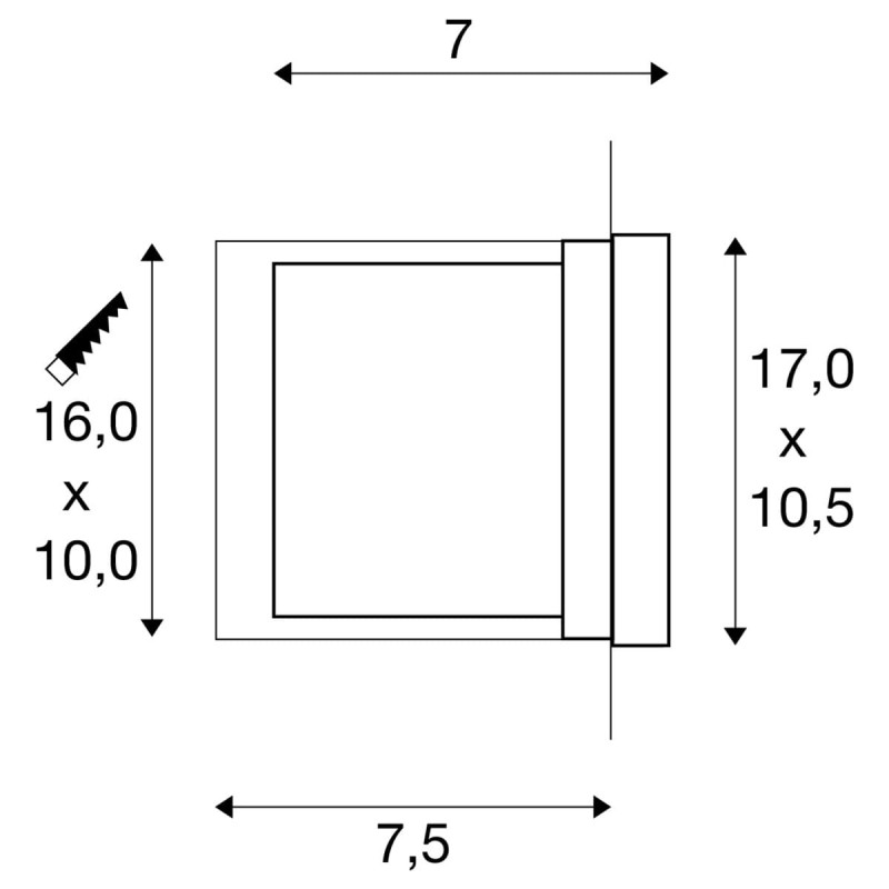 Lampa ścienna :: BRICK DOWNUNDER EL LED
