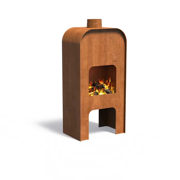 Kominek GAP 2:: stal corten