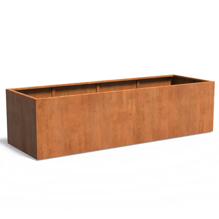 Donica ogrodowa CARREZ prostokątna CA18 :: stal corten, różne rozmiary