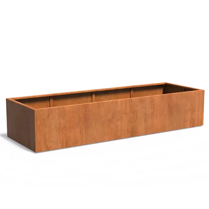 Donica ogrodowa CARREZ prostokątna CA18-1 :: stal corten, różne rozmiary