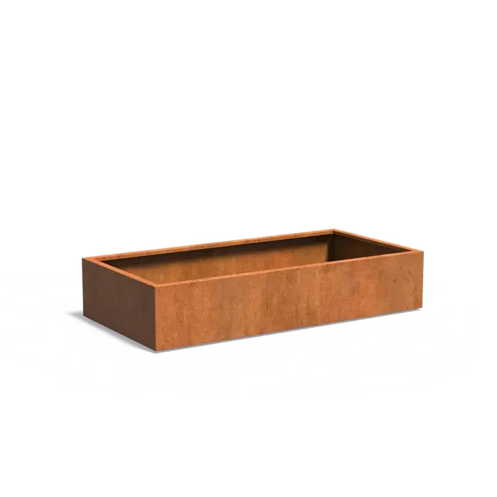 Donica ogrodowa CARREZ prostokątna CA20-2 :: stal corten, różne rozmiary