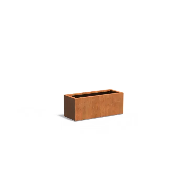 Donica ogrodowa CARREZ prostokątna CA25-4 :: stal corten, różne rozmiary