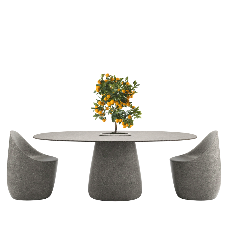 stół_ogrodowy_190 cm_qeeboo-cobble-table-with-bucket-big-elisa-giovannoni-grey-mix_szary