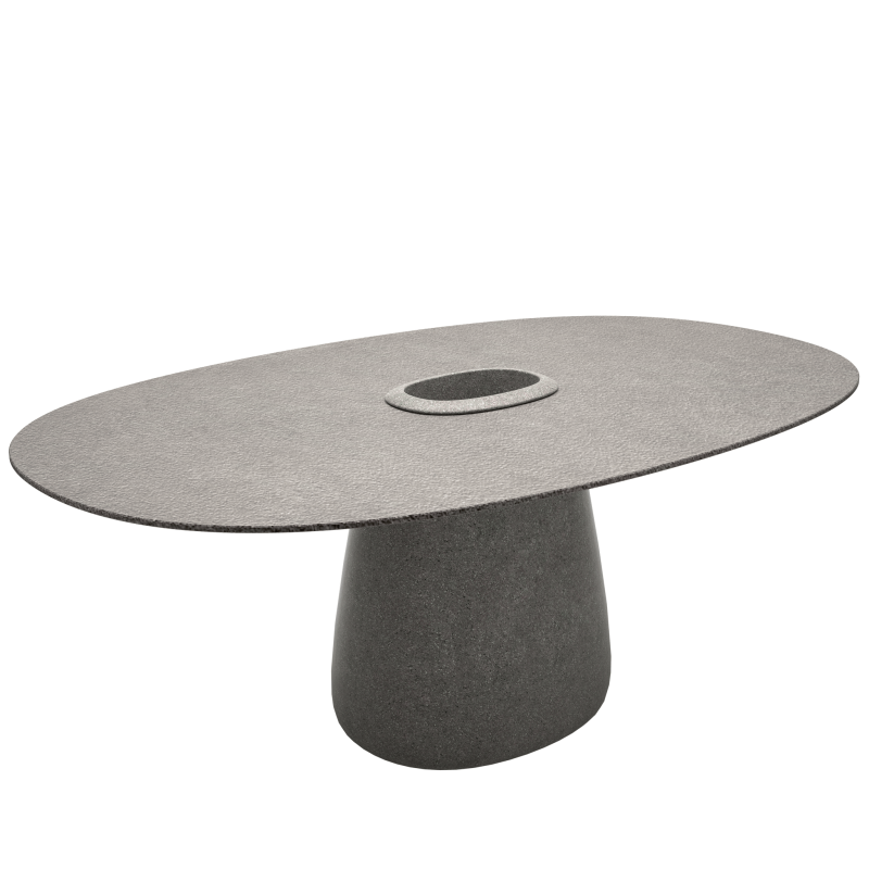 stół_ogrodowy_190 cm_qeeboo-cobble-table-with-bucket-big-elisa-giovannoni-grey-mix_szary