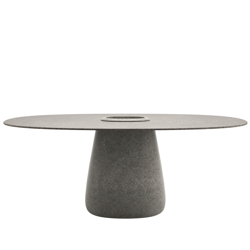 stół_ogrodowy_190 cm_qeeboo-cobble-table-with-bucket-big-elisa-giovannoni-grey-mix_szary