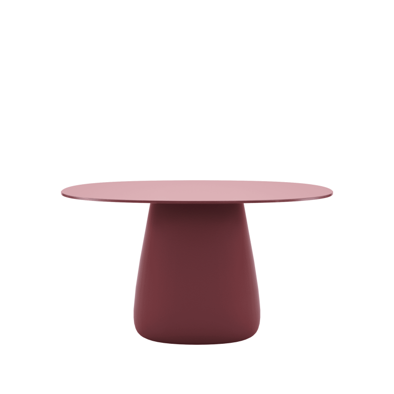 stół_ogrodowy_blat 135 cm_owalny_HPL_qeeboo-cobble--design-elisa-giovannoni-kolor-red-indian-bordowy