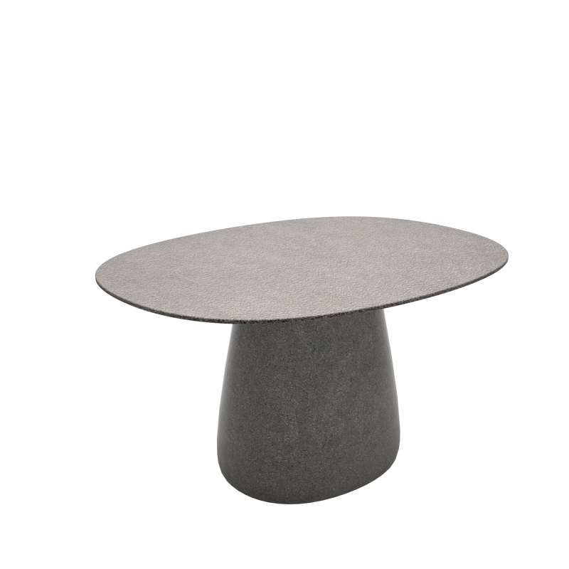 stół-ogrodowy-blat-owalny-135 cm-ceramiczny-qeeboo-cobble-design-elisa-giovannoni-kolor-szary-grey-mix