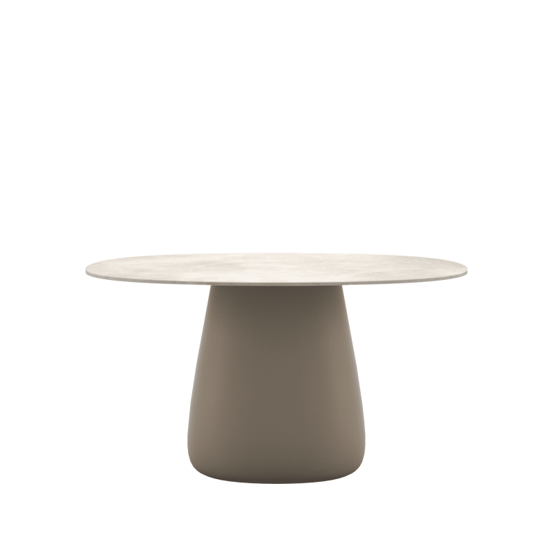 stół-ogrodowy-blat-owalny-135 cm-ceramiczny-qeeboo-cobble-design-elisa-giovannoni-kolor-ivory-kremowy