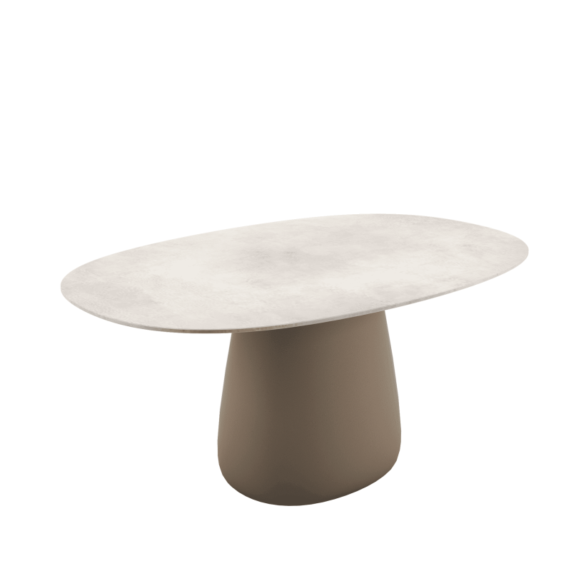 stół-ogrodowy-blat-owalny-160 cm-blat-ceramiczny-qeeboo-cobble-elisa-giovannoni-kolor-ivory