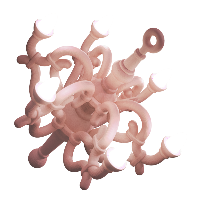 lampa-podłogowa-zyrandol-qeeboo-fallen-chendalier-xl-by-studio-job-różowa-powder-pink