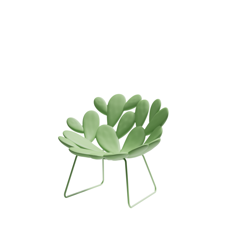 fotel-ogrodowy-qeeboo-filicudi-armchair-płozy-design-by- marcantonio-balsam green-zielony