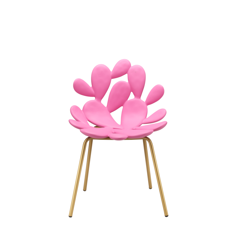 krzesło-komplet 2 sztuki-qeeboo-filicudi-chair-design-marcantonio-pink-nogi mosiądz