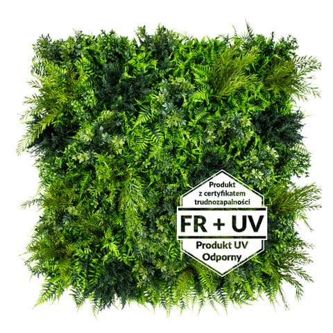 Panel ze sztucznych roślin UV+FR (trudnozapalny)
